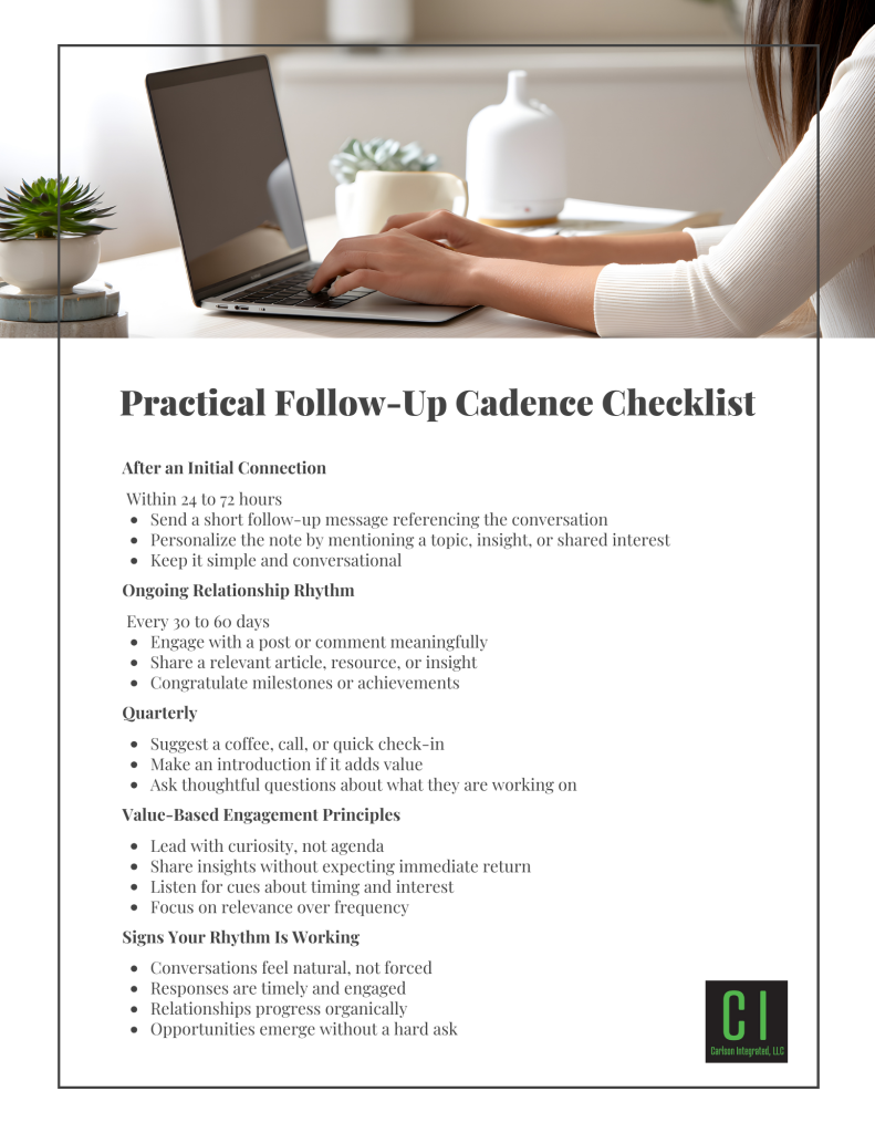 Practical Follow-Up Cadence Checklist